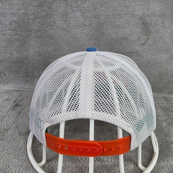 Oklahoma City Thunder Mesh Trucker Hat Snapback Cap Blue Orange Top Of The World - Picture 5 of 7